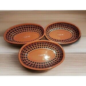 Dolly Parton Dollar General Red Hot Dog Serving Basket Trays Set Of 3 9.5x6” NEW